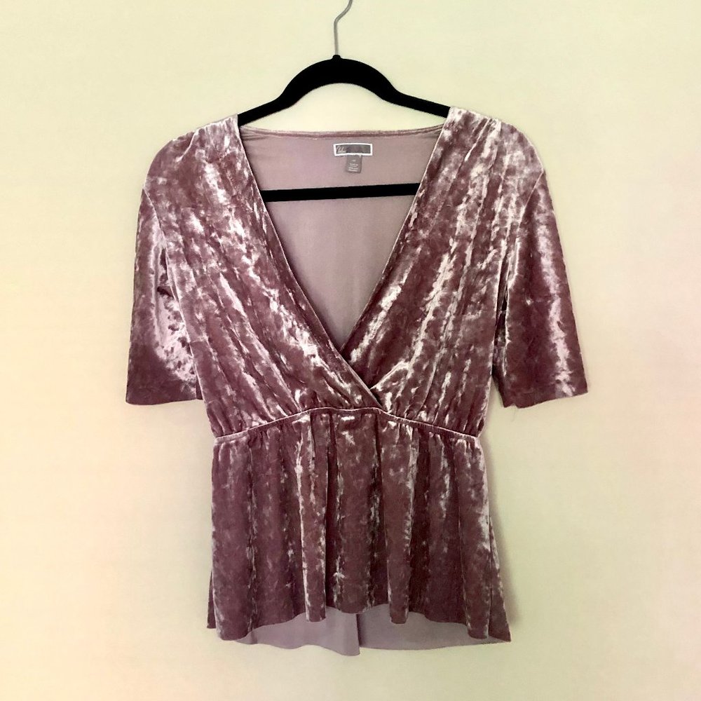 Chelsea28 Velvet V Neck Top
